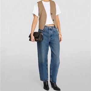 NWT AGOLDE Dara Mid Rise Baggy Organic Jeans